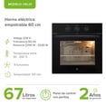 thumbnail image 3 of Horno Eléctrico 67 L AVERA Empotrable HEL01 9 Funciones 220V, 3 of 10
