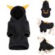 thumbnail image 5 of Sudadera con capucha para perro y gato, divertida ropa para gato con diseño de calabaza, cálida, de dos patas, ideal para perros pequeños y medianos (M (largo de espalda: 35 cm/13,78 pulgadas)), 5 of 5