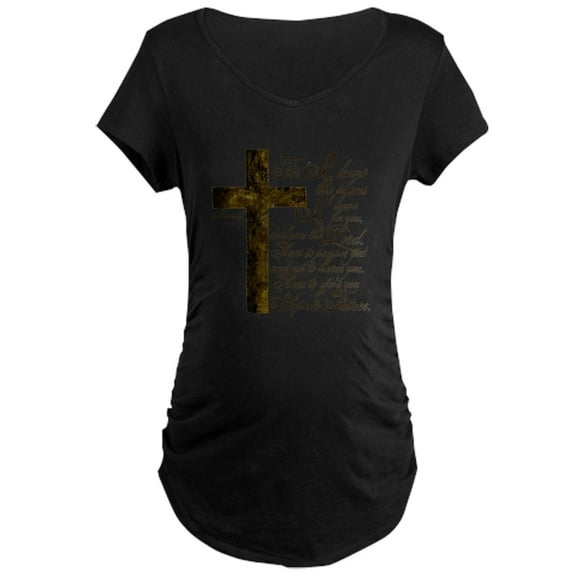 CafePress - Plan Of God Jeremiah 29:11 Maternity T Shirt - Maternity Dark T-Shirt