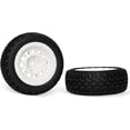thumbnail image 3 of LINLIN 4PCS 75mm RC Rally Car Tyres Grain Rubber Tires and Vintage Plastic Wheel Rims 12mm Hex Compatible with 1:10 RC On Road Car for Traxxas Tamiya HSP HPI Kyosho, 3 of 7