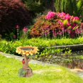 thumbnail image 4 of Alimentador de pájaros hecho a mano de la escultura de la flor del jardín del Cola Bañera para pájaros al aire libre, 4 of 8