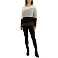 thumbnail image 3 of BCX Women's Juniors' Colorblocked Dolman-Sleeve Sweater Multicolor S B4HP, 3 of 3