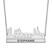 Personalized Cityscape Name Necklace Rome Skyline