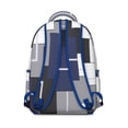 thumbnail image 3 of Geometric Shapes Print Backpack with Texture, Trendy Laptop Bookbag for College, School, Work, Durable Travel Daypack with Organizer, Awesome Gift Idea, 3 of 6