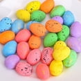 thumbnail image 6 of SMKE Festive Egg Ornament Set,Easter Centerpiece Eggs,Seasonal Egg Ornaments,18Pcs White Plastic Easter Eggs 2x1 Inch Colorful Speckled for DIY Wreath Crafts Basket Filler Home Decor, 6 of 9