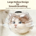 thumbnail image 4 of 5.51" Cat Space Helmet Anti-Bite Muzzle for Grooming Breathable Pet Hood for Nail Trimming Bathing and Recovery Anti-Licking Elizabeth Collar for Small Cats and Dogs Khaki, 4 of 6