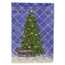 Carolines Treasures SB3117GF Christmas Tree Blue Flag Garden Size Small multicolor