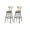 Cream White, variant on LEDREM 2-Pack Award-Winning Bar Stools - 360° Swivel, 3.1" Plush Seat, Mid-Century Design, Scratch-Resistant, Forest Green