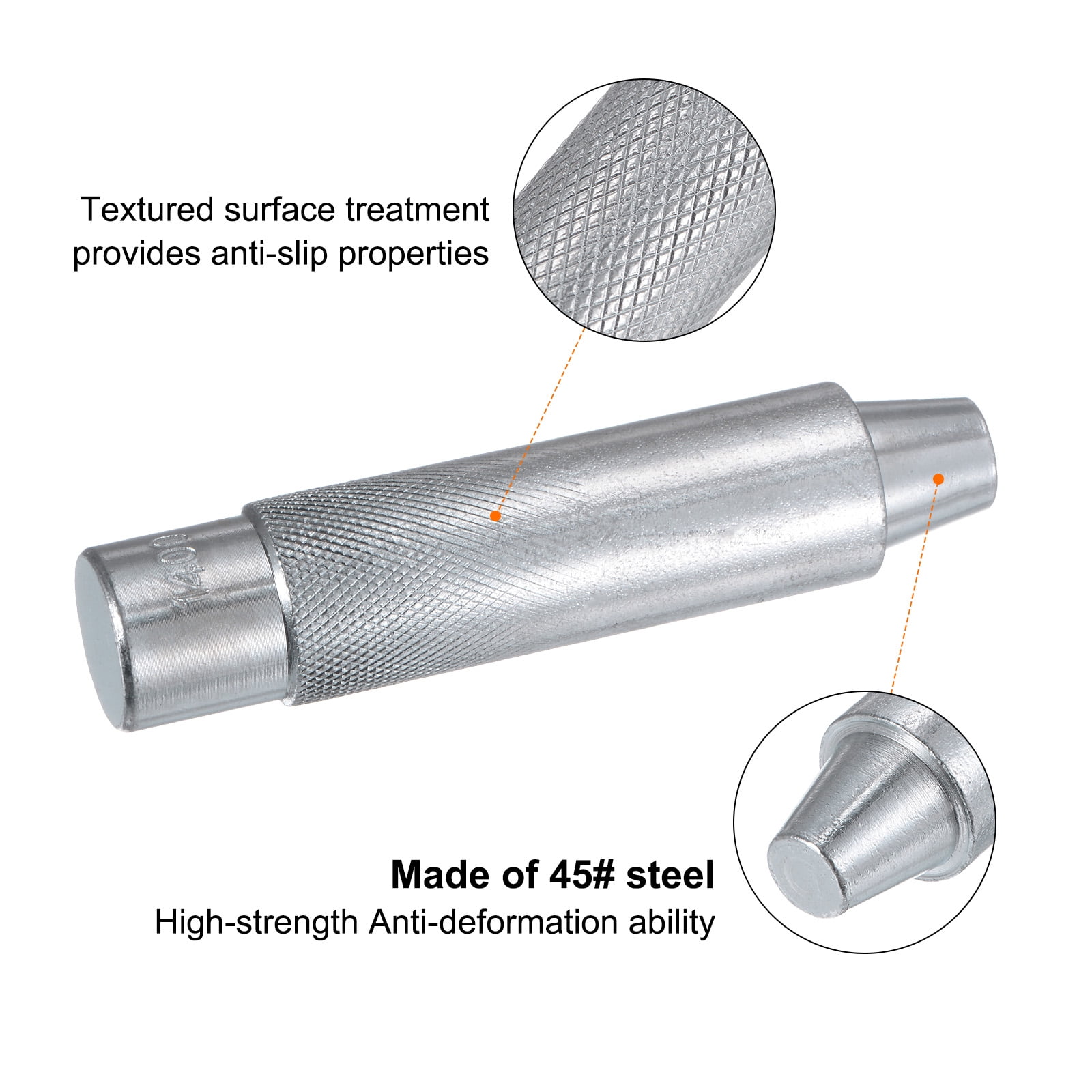 Eyelet Hole Punch Die Tool 17mm/0.67" Leather Hollow Puncher 16mm Installation Tool with Base for Fabric Crafts