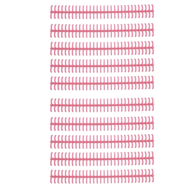 Binding Spines, Binding Coils 30 Holes Manual Bound Wear Resistant For Student For Loose Leaf Pink