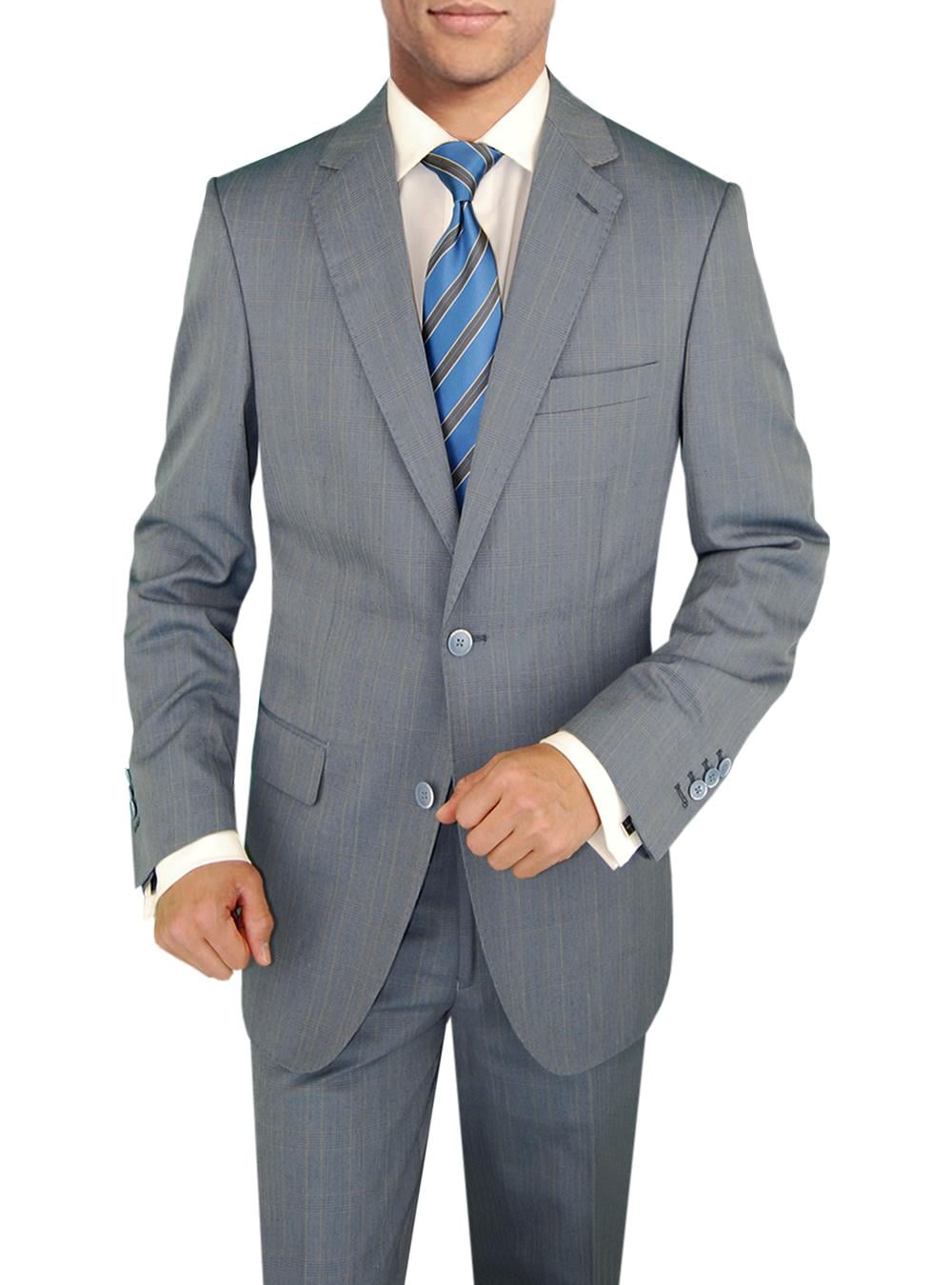 DTI BB Signature Italian Men's Wool Suit Set 3 Piece Jacket Pant Extra ...