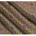 thumbnail image 3 of Soimoi Green Cotton Voile Fabric Maroon Paisley Print Fabric by the Yard 56 Inch Wide, 3 of 7