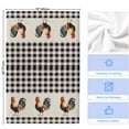 thumbnail image 5 of Black White Plaid Rooster Kitchen Towels Set of 4, Vintage Farmhouse Checkered Rustic Soft Microfiber Dish Towels, Absorbent Washable Dishcloths for Kitchen Cleaning, Drying Dishes, 18x28 Inches, 5 of 9