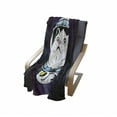 thumbnail image 4 of Outer Space Soft Flannel Fleece Throw Blanket, Kitten in Astronaut Hat Looks at Cosmic Rays UFO Universe Celestial Theme, Cozy Plush for Indoor and Outdoor Use, 60" x 80", Purple White, by Ambesonne, 4 of 6