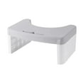 thumbnail image 2 of HLONKToilet Stool Squatting Poop Stool Bathroom Potty Step Stool Toilet Assistance Steps Stackable and Detachable - Blue Portable and Space-Saving Design for Home Use Gray, 2 of 8