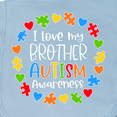 thumbnail image 3 of Inktastic I Love My Brother Autism Awareness Baby Burp Cloth, 3 of 3