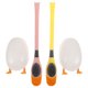thumbnail image 1 of Juego de 2 cepillos y soportes de silicona para inodoro, con forma de pato, herramienta de limpieza para baño con mango largo para RV y uso doméstico, accesorios de baño modernos., 1 of 6