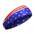 thumbnail image 2 of 250th Independence Day 4th of July Headbands Sports Headbands Baseball American Flag Hair Band for Youth Players, Stretchy Sweatband for Gym Running Cycling Or Patriotic Events H, 2 of 3