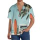 thumbnail image 1 of Balery Vintage Surf Van Beach Camisa Casual de Manga Corta con Botones para Hombre, Texturizada, Estilo Cubano, para Playa, Verano-Large, 1 of 5