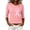 Pink breast cancer shirts for women, variant on Nfurl Womens Pink Ribbon Breast Cancer Awareness T Shirts Casual Crew Neck 3/4 Sleeve Tshirts Breast Cancer Clothes Wine,L