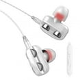 thumbnail image 3 of Redcolurful Dual Moving Coil Quad-core Earphones Wire-controlled Earphones Subwoofer Heavy Bass Earphones, 3 of 8
