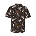 thumbnail image 3 of Daiia Pirate Skulls Hawaiian Shirt for Men Gentle Cotton Regular Short Sleeve Casual-X-Large, 3 of 9
