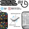 thumbnail image 4 of Game Controller Black Pattern Insulated Lunch Bag with Shoulder Strap and Bottle Holder,Bento School Lunch Bag Box,11x9.5x3.5 Inches, 4 of 5