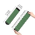thumbnail image 2 of Uemuo Green Argyle Plaid Printed Crew Socks, Moisture-Wicking Socks, Athletic Socks for Men Breathable Cushion Socks Casual Sport Socks for Running Traveling, 2 of 6