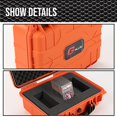 thumbnail image 2 of G-Plus Graded Card Storage Box Fit for BGS PSA SGC FGS Graded Sports Trading Cards,Weatherproof Case Impact Absorbing Foam Slots (Large, Orange), 2 of 7