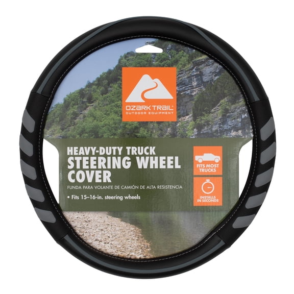 Ozark Trail Heavy Duty Truck Steering Wheel Cover - Black 15" - 16"