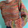 thumbnail image 4 of Femmes Crop Top Pull Y2k Tricot Crochet Manches Longues Pull Pull Tops, 4 of 6