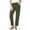 Army Green, variant on Linen Pants Women with Side Pockets Casual Elastic High Waisted Pleated Pant Solid Color Wide Leg Beach Vacation Trousers Dark Gray XXL