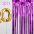 thumbnail image 6 of S SERENABLE 2Pcs Foil Fringe Curtains Foil Curtain Backdrop Party Decorations Photo Background Backdrop for Anniversary Birthday Carnival Rose Red, 6 of 8