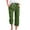 Army Green, variant on VerPetridure Clearance Capri for Women Plus Size Fashion Womens Casual Elastic Loose Pants Straight Wide Leg Trousers Pants