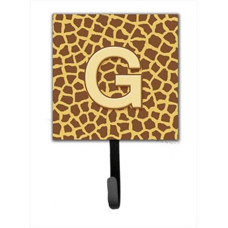 

Letter G Initial Monogram - Giraffe Leash Holder Or Key Hook