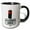 Black/White, variant on 3drose, Red Warning Light on White. No Smoking Area Sign, 11oz Mug
