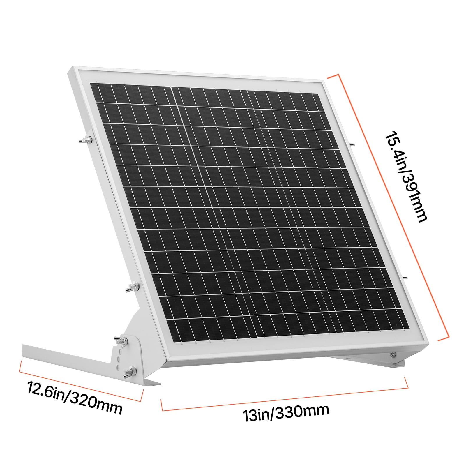 KFFKFF 20W 12V Solar Panel Charger with MPPT Controller, Adjustable Mount Bracket, and IP65 Waterproof Design for Cars, Boats, RVs, and Roof Installations