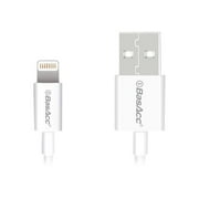BasAcc 3' Lightning Cable (Apple MFi Certified) Compatible with iPhone 13 12 11 Pro Max SE2 SE XS X XR 8 7 Plus iPad Mini Air iPod Touch 7th Generation AirPods USB Data Sync Charger, White