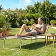 thumbnail image 2 of Outsunny Chaise Longue Pliante d'Extérieur, Brun, 2 of 10