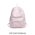 thumbnail image 2 of Aesthetic Floral School Backpack, Water Proof Backpack, Spacious Bookbag for Shopping Work College, Pink, 2 of 9