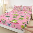 thumbnail image 3 of Castle Fairy Child Teens Cartoon Frog Butterfly Bed Sheets,Cute Mushroom King Sheets, 3 of 7