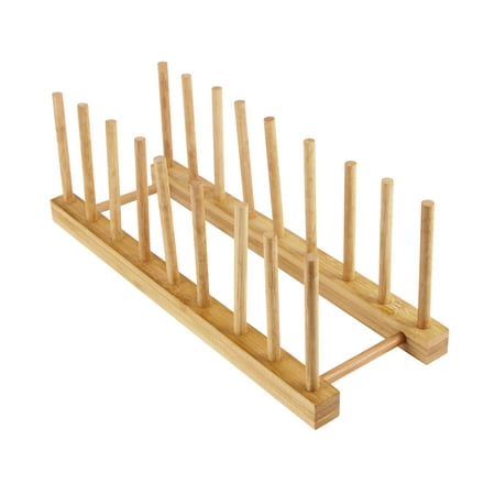 Powstro High-quality Solid Wood Bamboo Plate Racks Multipurpose Shelves ...
