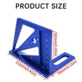 thumbnail image 3 of IMENGL Clearance! Delayuji The Fourth Generation Carpenter'S Square Ruler Triangle Ruler Aluminum Alloy Square Ruler Right Angle Ruler Marking Ruler Hole Ruler Measurement Layout One Size Blue, 3 of 7