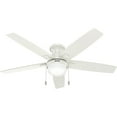thumbnail image 2 of Hunter - Anisten Indoor Low Profile Ceiling Fan With Light, 52-inch, Fresh White, Modern-style, 3-speed WhisperWind Motor, 52835, for Living Rooms, Bedrooms, 2 of 15