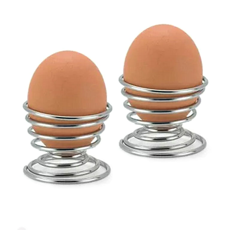 Armelle Metal Egg Cup Spiral Kitchen Breakfast Hard Boiled Spring Holder Egg Cup, Men's, Size: 4*4cm