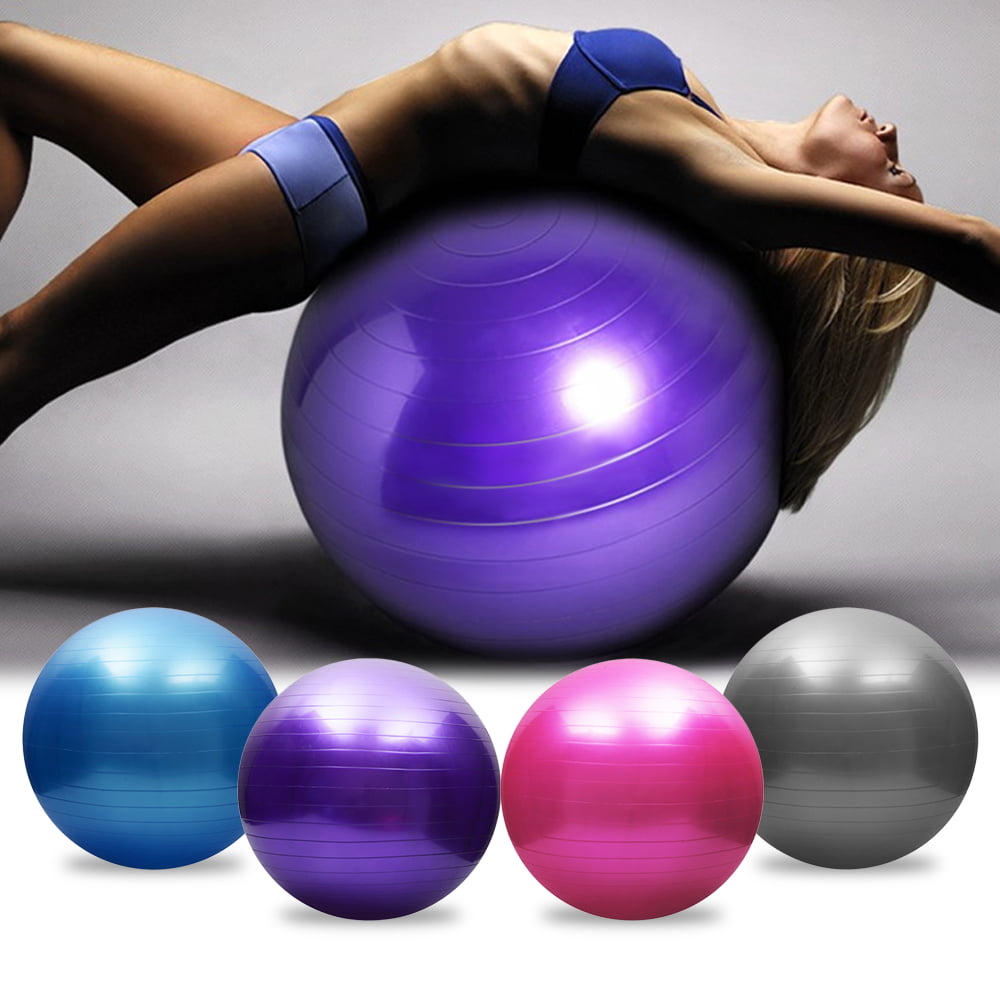 Anti-burst Yoga Ball Thickened Pilates Fitness Exercise Ball with Air Pump B9E4 