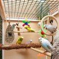 thumbnail image 3 of Nido de pájaro de simulación, nido de paja tejido, casa de pájaros colgante tejida para balcón, 3 of 6