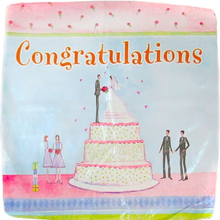 Wedding Wishes Congratulations Balloon (1ct)