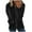 Black, variant on Lindreshi Shackets for Women with Pockets Women Casual Solid Hooded Sleeve Zipper Drawstring Tops Coat