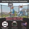 thumbnail image 5 of Jump Into Fun 15FT Trampoline for Adults/ 7-9 Kids, 1500LBS Capacity Trampolines with Enclosure, Basketball Hoop, Wind Stakes, Heavy Duty Outdoor Galvanized Anti-Rust Coating Recreational Trampoline, 5 of 7